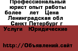 Профессиональный юрист опыт работы более 13 лет › Цена ­ 3 - Ленинградская обл., Санкт-Петербург г. Услуги » Юридические   